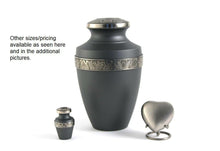 Load image into Gallery viewer, Keepsake Brass Pewter Funeral Cremation Urn for Ashes, 5 Cubic Inches
