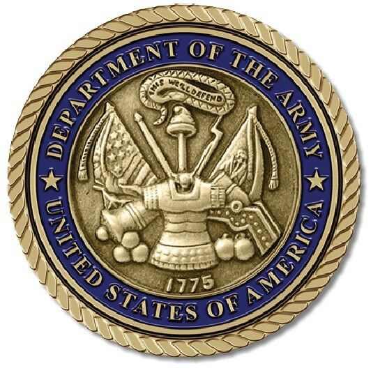 New Army Medallion for Box Cremation Urn/Flag Case - 2 Inch Diameter