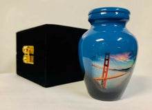 Load image into Gallery viewer, Small/Keepsake 3 Cubic Inch Golden Gate Bridge Aluminum Cremation Urn for Ashes
