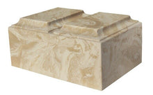 Load image into Gallery viewer, Extra Large Companion Cremation Urn For Ashes Cultured Marble Beige Tuscany
