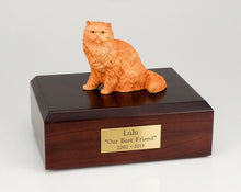 Load image into Gallery viewer, Persian Orange Cat Figurine Pet Cremation Urn Available 3 Diff Colors &amp; 4 Sizes
