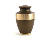 Load image into Gallery viewer, Small/Keepsake Bronze Color Brass Funeral Cremation Urn for Ashes, 5 Cubic Inch
