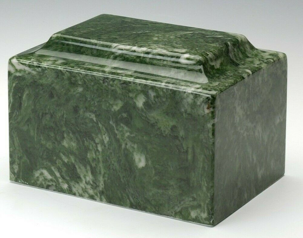 Classic Marble Emerald Adult Cremation Urn, 210 Cubic Inches, TSA Approved