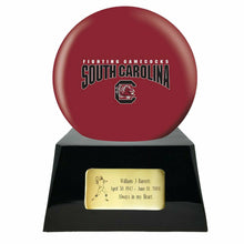 Load image into Gallery viewer, Large/Adult 200 Cubic Inch South Carolina Gamecocks Ball on Cremation Urn Base
