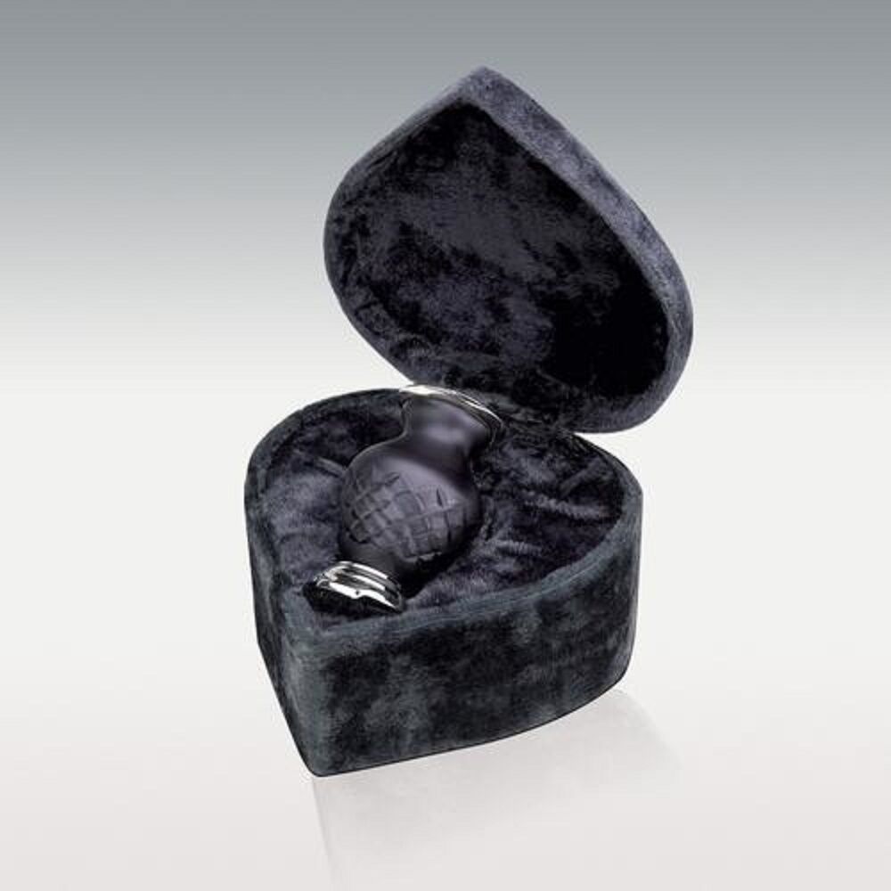 Hand-Cut Glass Funeral Cremation Urn Keepsake with Velvet Heart Box
