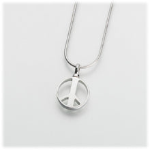 Load image into Gallery viewer, Gold Vermeil Peace Sign Memorial Jewelry Pendant Funeral Cremation Urn
