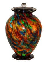 Load image into Gallery viewer, Large/Adult 220 Cubic Inch Venice Autumn Funeral Glass Cremation Urn for Ashes
