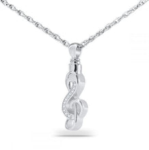 Load image into Gallery viewer, Sweet Music Note Ash Steel Pendant/Necklace Funeral Cremation Urn for Ashes
