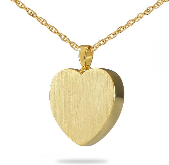 10K Love Heart Solid Gold Pendant/Necklace Funeral Cremation Urn for Ashes