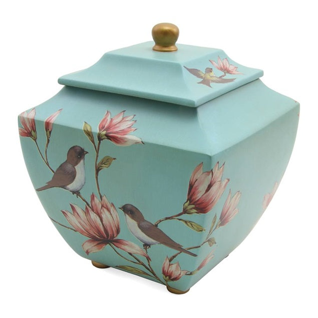 Magnolia Lovebirds Resin Adult 200 Cubic Inch Funeral Cremation Urn for Ashes
