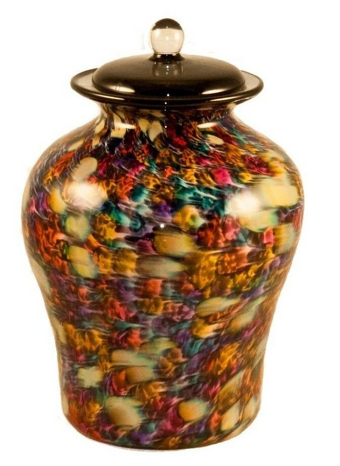 XL/Companion 400 Cubic In Palermo Desert Funeral Glass Cremation Urn for Ashes