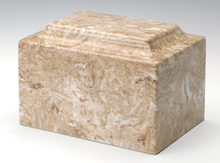 Load image into Gallery viewer, Small/Keepsake Marble Syrocco Funeral Cremation Urn, 5 Cubic Inch TSA Approved
