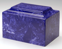 Load image into Gallery viewer, Classic Marble Cobalt Adult Funeral Cremation Urn, 210 Cubic Inches TSA Approved
