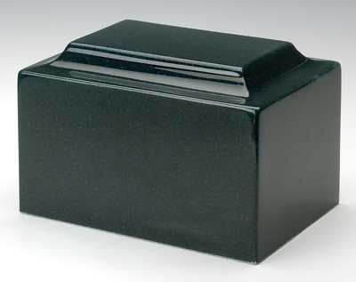 Classic Sea Holly Green Granite Adult Cremation Urn, 210 Cubic Inch TSA Approved