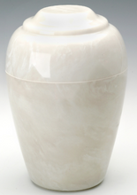 Load image into Gallery viewer, Small Grecian Onyx Pearl Keepsake Funeral Cremation Urn, 35 Cu. In. TSA Approved
