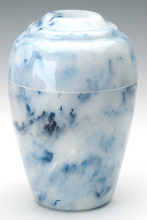 Load image into Gallery viewer, Small Grecian Onyx Sapphire Keepsake Funeral Cremation Urn, 35 C.I. TSA Approved
