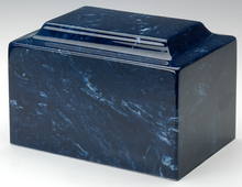 Load image into Gallery viewer, Marble Navy Infant/Child/Pet Funeral Cremation Urn 50 Cubic Inches, TSA Approved
