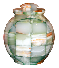 Load image into Gallery viewer, Triumph Onyx Green Adult Funeral Cremation Urn, 220 Cubic Inches
