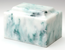 Load image into Gallery viewer, Classic Onyx Teal Adult Funeral Cremation Urn, 210 Cubic Inches, TSA Approved
