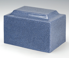 Load image into Gallery viewer, Classic Granite Blue Oversized 325 Cubic Inches Cremation Urn TSA Approved
