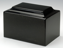 Load image into Gallery viewer, Classic Black Granite Adult Funeral Cremation Urn, 325 Cubic Inches TSA Approved
