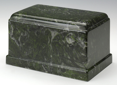 Olympus Cultured Marble Verde Adult Cremation Urn, 275 Cubic Inches TSA Approved
