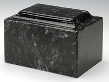 Load image into Gallery viewer, Classic Marble Ebony Adult Funeral Cremation Urn, 325 Cubic Inches, TSA Approved
