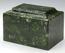 Load image into Gallery viewer, Classic Marble Verde Adult Funeral Cremation Urn, 210 Cubic Inches, TSA Approved

