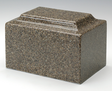 Load image into Gallery viewer, Small/Keepsake Granite Brown Funeral Cremation Urn, 5 Cubic Inches, TSA Approved
