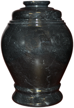 Load image into Gallery viewer, Love Ebony Marble, Black Colored Adult Funeral Cremation Urn, 220 Cubic Inches
