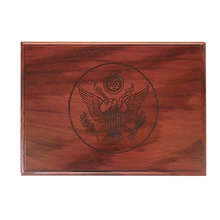 Load image into Gallery viewer, Large/Adult 225 Cubic Inch Wood Coast Guard Funeral Cremation Urn-Made in USA

