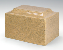 Load image into Gallery viewer, Small/Keepsake Granite Golden Sand 5 Cubic Inch Cremation Urn Ashes TSA Approved

