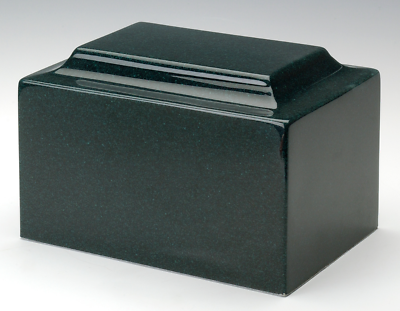 Oversize Classic Green Granite Adult Cremation Urn, 325 Cubic Inch TSA Approved