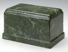 Load image into Gallery viewer, Olympus Cultured Marble Emerald Adult Cremation Urn, 275 Cubic Inch TSA Approved
