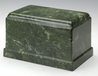 Olympus Cultured Marble Emerald Adult Cremation Urn, 275 Cubic Inch TSA Approved