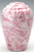 Load image into Gallery viewer, Large Grecian Onyx Ruby Adult Funeral Cremation Urn, 190 Cubic In. TSA Approved
