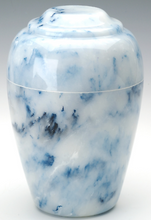 Load image into Gallery viewer, Large Grecian Onyx Sapphire Adult Funeral Cremation Urn, 190 Cubic Inches
