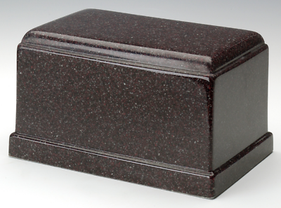 Olympus Vintage Red Granite Adult Cremation Urn, 275 Cubic Inches, TSA Approved