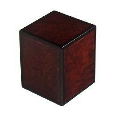 Cognac 30 Cubic Inches Small/Keepsake Wood/Box Funeral Cremation Urn for ashes