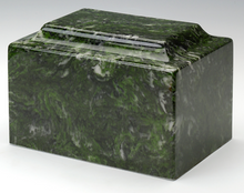Load image into Gallery viewer, Classic Marble Verde Adult Funeral Cremation Urn, 325 Cubic Inches, TSA Approved
