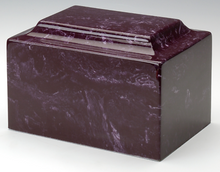 Load image into Gallery viewer, Marble Merlot Infant/Child/Pet Funeral Cremation Urn 50 Cubic Inch TSA Approved
