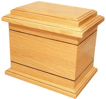 Load image into Gallery viewer, Large/Adult 220 Cubic Inch Wilmington Oak Funeral Cremation Urn- Made in USA
