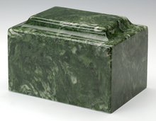 Load image into Gallery viewer, Classic Marble Emerald Adult Funeral Cremation Urn, 325 Cubic Inch TSA Approved
