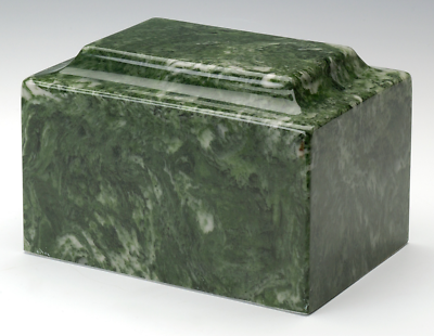 Classic Marble Emerald Adult Funeral Cremation Urn, 325 Cubic Inch TSA Approved