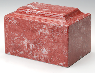 Marble Rose Infant/Child/Pet Funeral Cremation Urn 50 Cubic Inches, TSA Approved