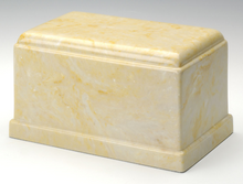 Load image into Gallery viewer, Olympus Cultured Marble Gold Adult Cremation Urn, 275 Cubic Inches TSA Approved
