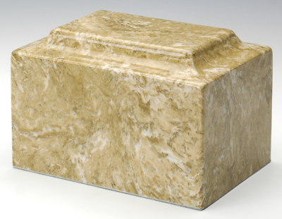 Marble Neptune Infant/Child/Pet Funeral Cremation Urn 50 Cubic Inch TSA Approved