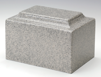 Classic Mist Gray Granite Adult Cremation Urn, 325 Cubic Inches, TSA Approved