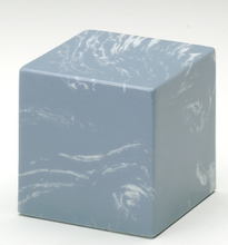 Load image into Gallery viewer, Small Cube Marble Wedgewood Keepsake Cremation Urn, 18 Cubic Inches TSA Approved
