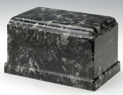 Olympus Cultured Marble Ebony Adult Cremation Urn, 275 Cubic Inches TSA Approved